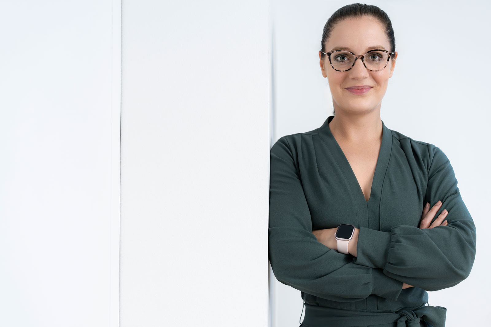 Our colleague Lisa in the office