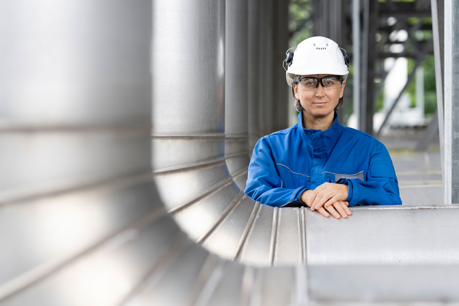 Operations manager Ilka at the Waidhaus compressor station